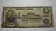 5 $ 1902 New Lexington Ohio Oh Banque Nationale Monnaie Note Bill! Ch. # 6505 Rare