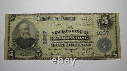 $5 1902 New London City Connecticut Ct National Currency Bank Note Bill! #1037