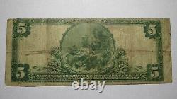 $5 1902 New London City Connecticut Ct National Currency Bank Note Bill! #1037