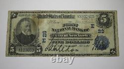 $5 1902 New York City Ny Monnaie Nationale Banque Note Bill! Charte #29 Un Préfixe