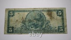 $5 1902 New York City Ny Monnaie Nationale Banque Note Bill! Charte #29 Un Préfixe