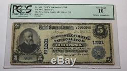 5 $ 1902 Odessa Delaware De Facture Billet De Banque! Ch. # 1281 Pcgs