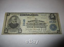 5 1902 $ Ogdensburg New York Ny Banque De Billets De Banque Nationale Note Bill! Ch. # 2446 Fine