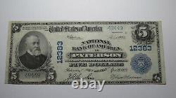 $5 1902 Paterson New Jersey Nj National Monnaie Banque Bill! Ch. #12383 Vf+