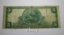 5 $ 1902 Rutherford New Jersey Nj Monnaie Nationale Banque Note Bill Ch #5005 Fine+