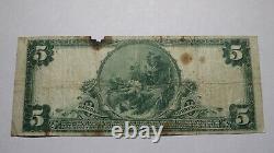 $5 1902 Seneca Falls New York Ny National Currency Bank Note Bill Ch. #3329 Rare