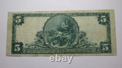 $5 1902 Springfield Ohio Oh National Monnaie Banque Bill Charte #5160 Vf