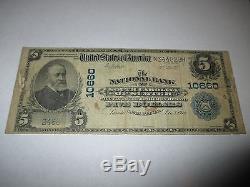 5 1902 $ Sumter Caroline Du Sud Banque Nationale De Billets De Banque Note! Ch. # 10660 Rare