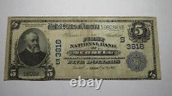 $5 1902 Terrell Texas Tx Monnaie Nationale Banque Bill Charte #3816 Rare