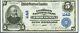 5 $ 1902 Thomaston Maine Me Banque Nationale Monnaie Note Bill! Charte # 1142 Au