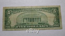 5 $ 1929 À New York Ny Batavia Banque Nationale Monnaie Note Bill Ch. # 340 Rare