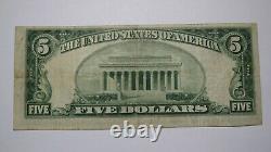 5 1929 Annville Pennsylvania Ap National Monnaie Banque Note Bill Ch. #2384 Vf+