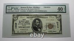 $5 1929 Benton Harbor Michigan MI Monnaie Nationale Note De Banque Bill #10529 Xf40