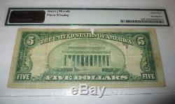 $ 5 1929 Berlin New Jersey Nj Billet De Banque National Bill Ch. # 9779 Vf Pmg