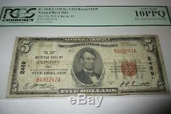 5 $ 1929 Billet De Banque En Monnaie Nationale Clinton Iowa Ia Ia Bill Ch. # 2469 Classé Pcgs