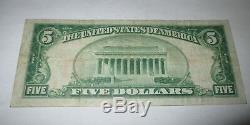 5 $ 1929 Billet De Banque National En Devise Du Mont Jersey New Jersey Nj Bill Ch. # 9339 Vf
