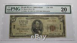 5 $ 1929 Billet De Banque National En Devise Mystic River Connecticut Ct - Bill Ch. # 645 Vf