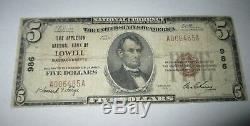 5 $ 1929 Billet De Billet De Banque De La Monnaie Nationale Massachusetts Massachusetts Ma! Ch # 986 Bien