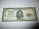 5 $ 1929 Billet De Billet De Banque En Monnaie Nationale De Worcester Massachusetts Ma! # 7595 Vf ++