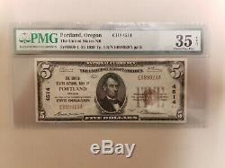5 $ 1929 Billet De Billet De Banque Portland Oregon Ou En Monnaie Nationale