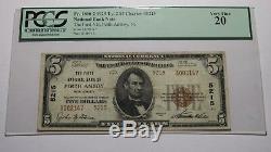 5 $ 1929 Billet De La Devise Nationale Du Perth Amboy New Jersey Nj Au Bill Ch. # 5215 Vf
