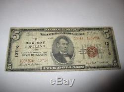 5 $ 1929 Billet De Monnaie Nationale Portland Maine Me Billet Bill Ch # 13716