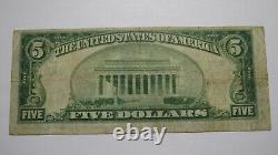 $ 5 1929 Binghamton New York, Ny Banque Nationale Monnaie Note Bill! Ch. # 202 Rare
