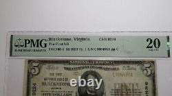 $5 1929 Blackstone Virginia Va Monnaie Nationale Banque Note Bill! N°9224 Vf20 Pmg