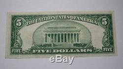 5 $ 1929 Breese Illinois IL Facture Billet De Banque! Ch. # 9893 Xf ++