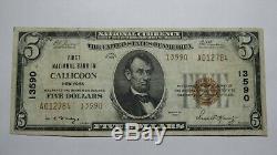 5 $ 1929 Callicoon New York, Ny Banque Nationale Monnaie Note Bill Ch. # 13590 Vf ++
