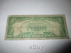 5 $ 1929 Cambridge Springs Pennsylvanie Pa Banque Nationale De Billets De Banque Note # 9430