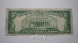 5 1929 Chicago Illinois IL Monnaie Nationale Note De Banque Bill Ch. #4606 Rare