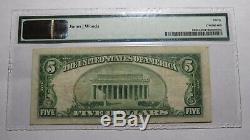 $ 5 1929 Clinton Iowa Ia Banque Nationale Monnaie Note Bill Ch. # 2469 Vf30 Pmg