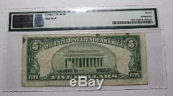 $ 5 1929 Colfax Washington Wa Banque Nationale Monnaie Note Bill # 10511 Fine Pmg