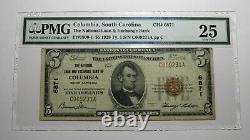 $5 1929 Columbia Caroline Du Sud Sc Monnaie Nationale Note De Banque Bill Ch #6871 Pmg