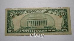 5 $ 1929 Columbus Mississippi Ms Monnaie Nationale Banque Note Bill Ch. #10738 Rare