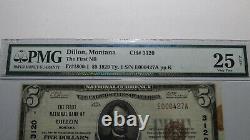 5 1929 Dillon Montana Mt Monnaie Nationale Banque Note Bill Ch. #3120 Vf25 Pmg