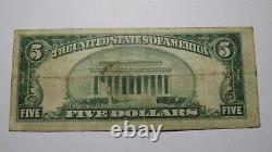$5 1929 Etna Pennsylvania Pa Monnaie Nationale Banque Note Bill Charte #6453 Rare
