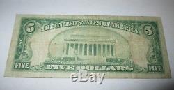 5 $ 1929 Facture De Billet De Banque De La Monnaie Nationale De Puente California Ca! Ch. # 9894 Fin