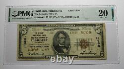 $5 1929 Faribault Minnesota Mn Monnaie Nationale Banque Note Bill Ch #11668 Vf20