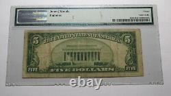 $5 1929 Farmer City Illinois IL National Devise Bank Note Bill! #3407 Amende