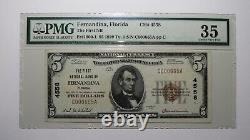 5 1929 Fernandina Floride Fl Monnaie Nationale Banque Note Bill Ch #4558 Vf35 Pmg