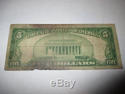 5 $ 1929 Frackville Pennsylvanie Pa Banque Nationale Monnaie Note Bill # 7860 Rare