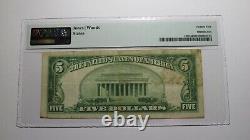 5 1929 Guthrie Oklahoma Ok Monnaie Nationale Banque Note Bill Ch. #4348 Vf25 Pmg