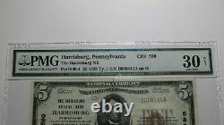 $5 1929 Harrisburg Pennsylvania Ap National Monnaie Banque Note Bill Ch #580 Vf30