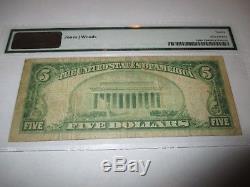 5 $ 1929 Indépendance Kansas Billet De Banque National Du Ks Billet N ° 13492 Vf20