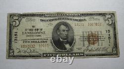 5 1929 Lansdowne Pennsylvanie Ap Banque Nationale De Devises Note Bill Ch. #13151