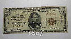5 $ 1929 Larchmont New York Ny Monnaie Nationale Banque Note Bill! Ch. #6019 Fine