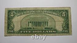 $5 1929 Latrobe Pennsylvania Ap National Monnaie Banque Note Bill! #13700 Rare