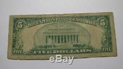 $ 5 1929 Luray Virginia Va Banque Nationale Monnaie Note Bill! Ch # 6206 Page Vallée